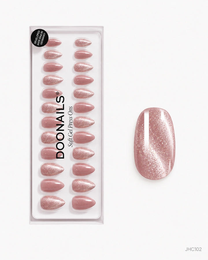 Roséglittermix – mellan mandel – förpackning – JHC102
