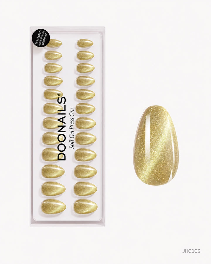 Guldskimmer – mellan mandel – förpackning – JHC103