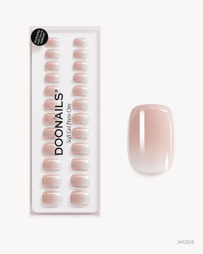 Nude ombré – kort fyrkantig – förpackning – JHC020