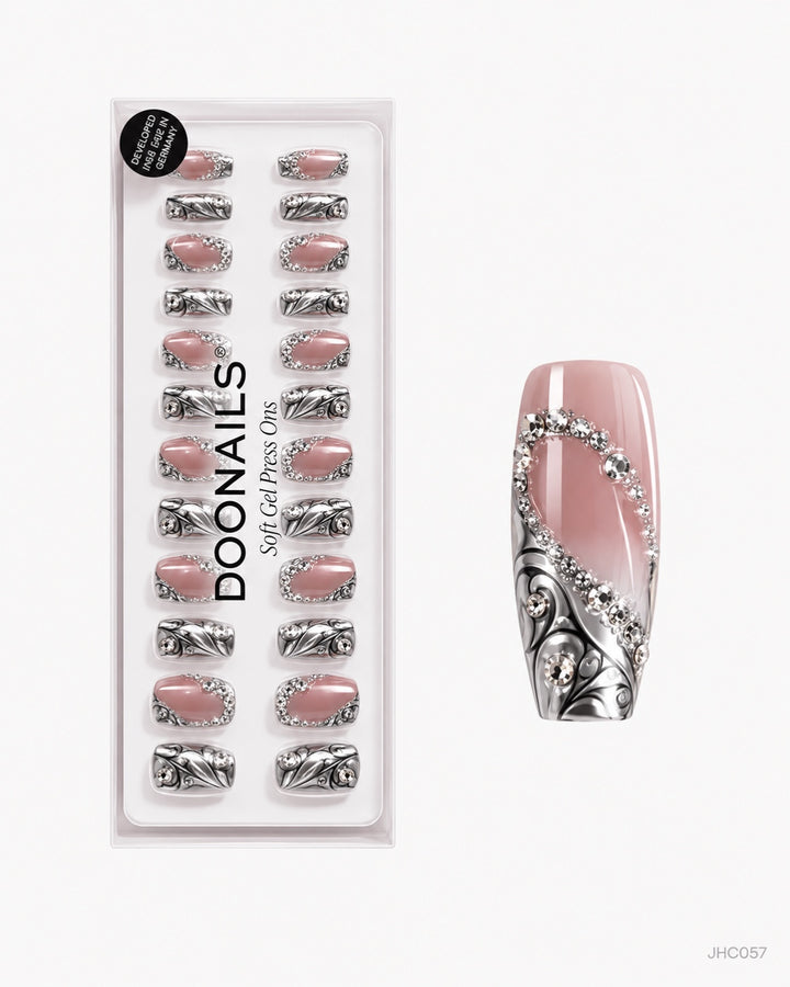 Silverornament – lång fyrkantig – förpackning – JHC057