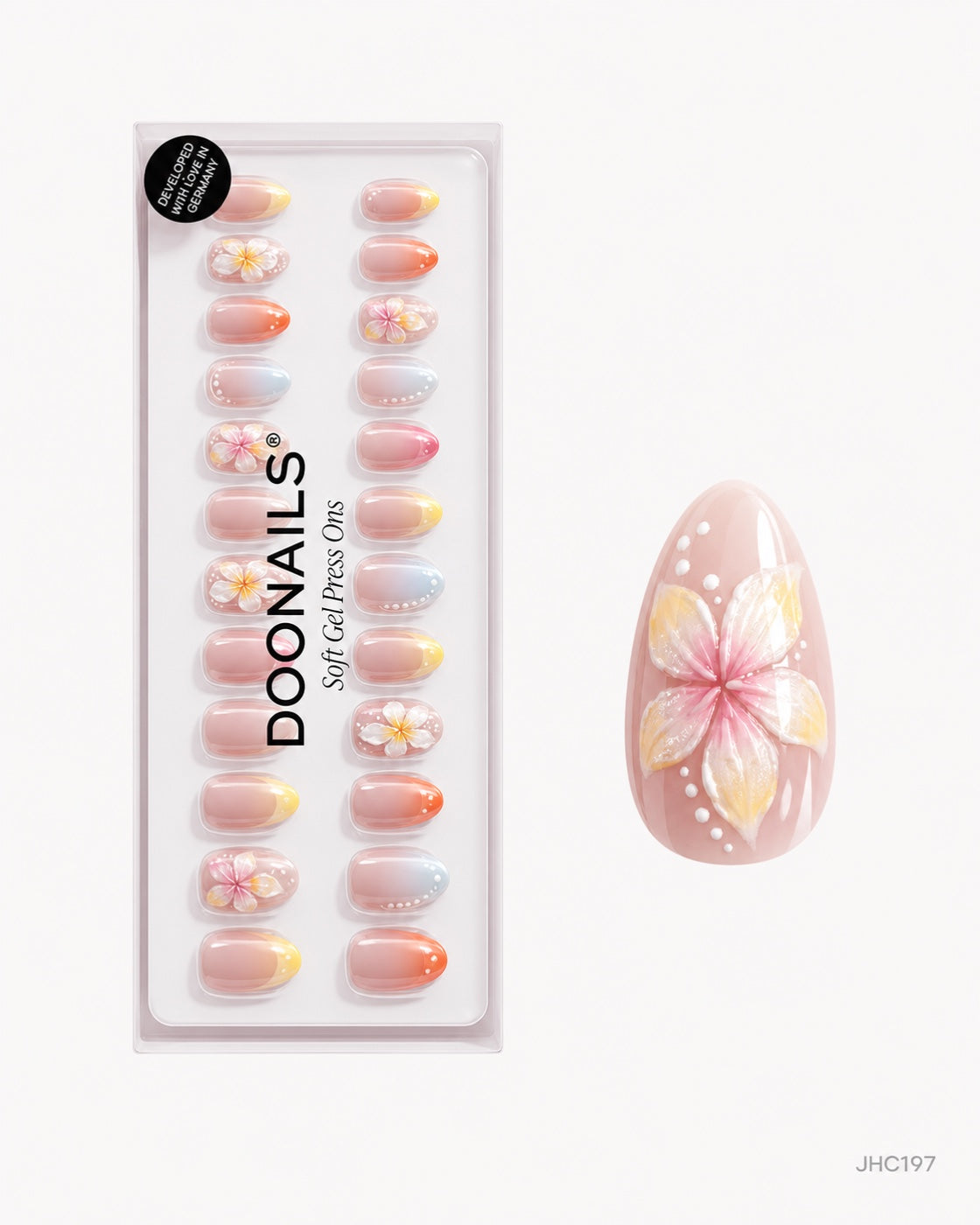 Pastellblommor – mellan mandel – förpackning – JHC197