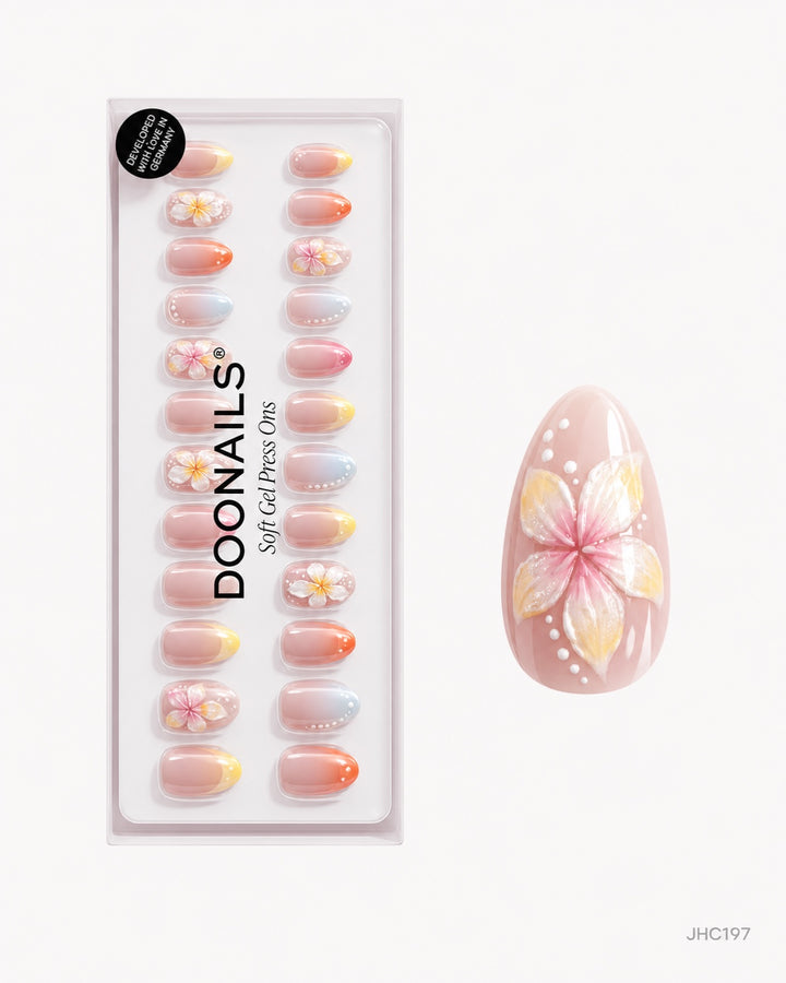 Pastellblommor – mellan mandel – förpackning – JHC197