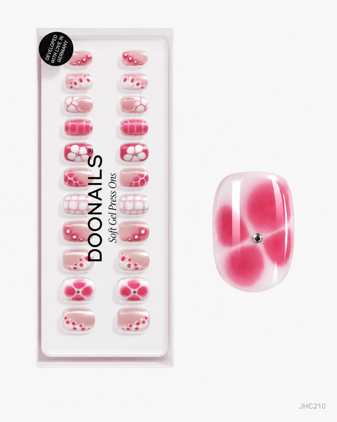 Rosa bubbelmix – kort rund – förpackning – JHC210