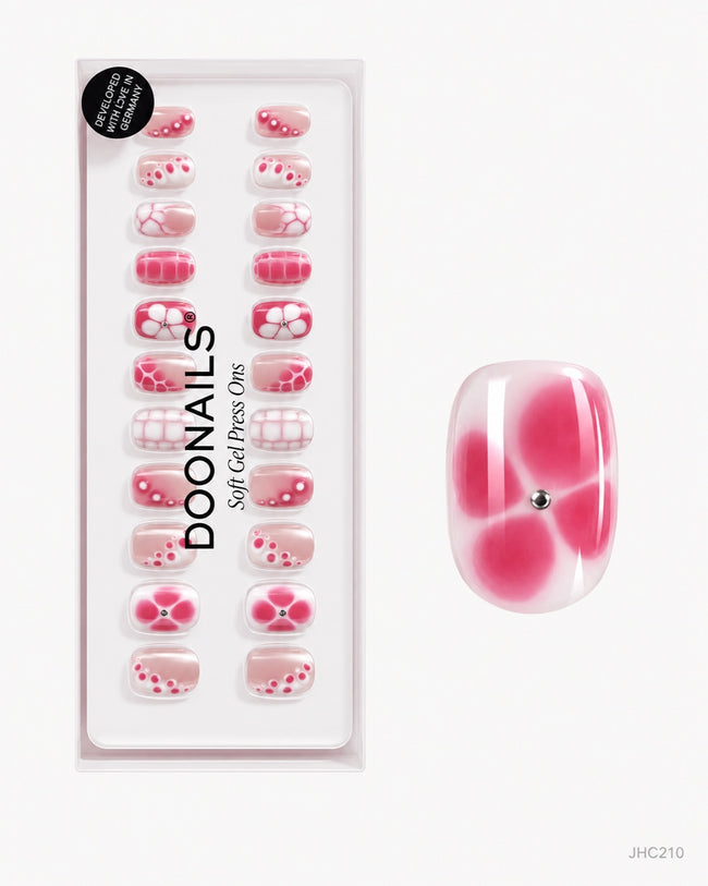 Rosa bubbelmix – kort rund – förpackning – JHC210