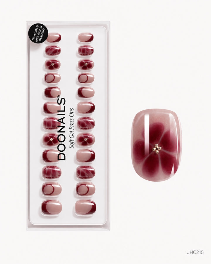 Vinröd mix – kort rund – förpackning – JHC215