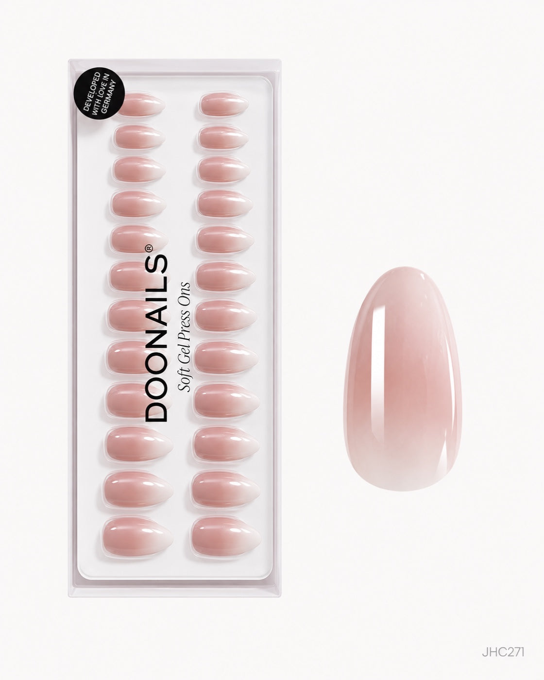 Nude ombré – mellan mandel – förpackning – JHC271