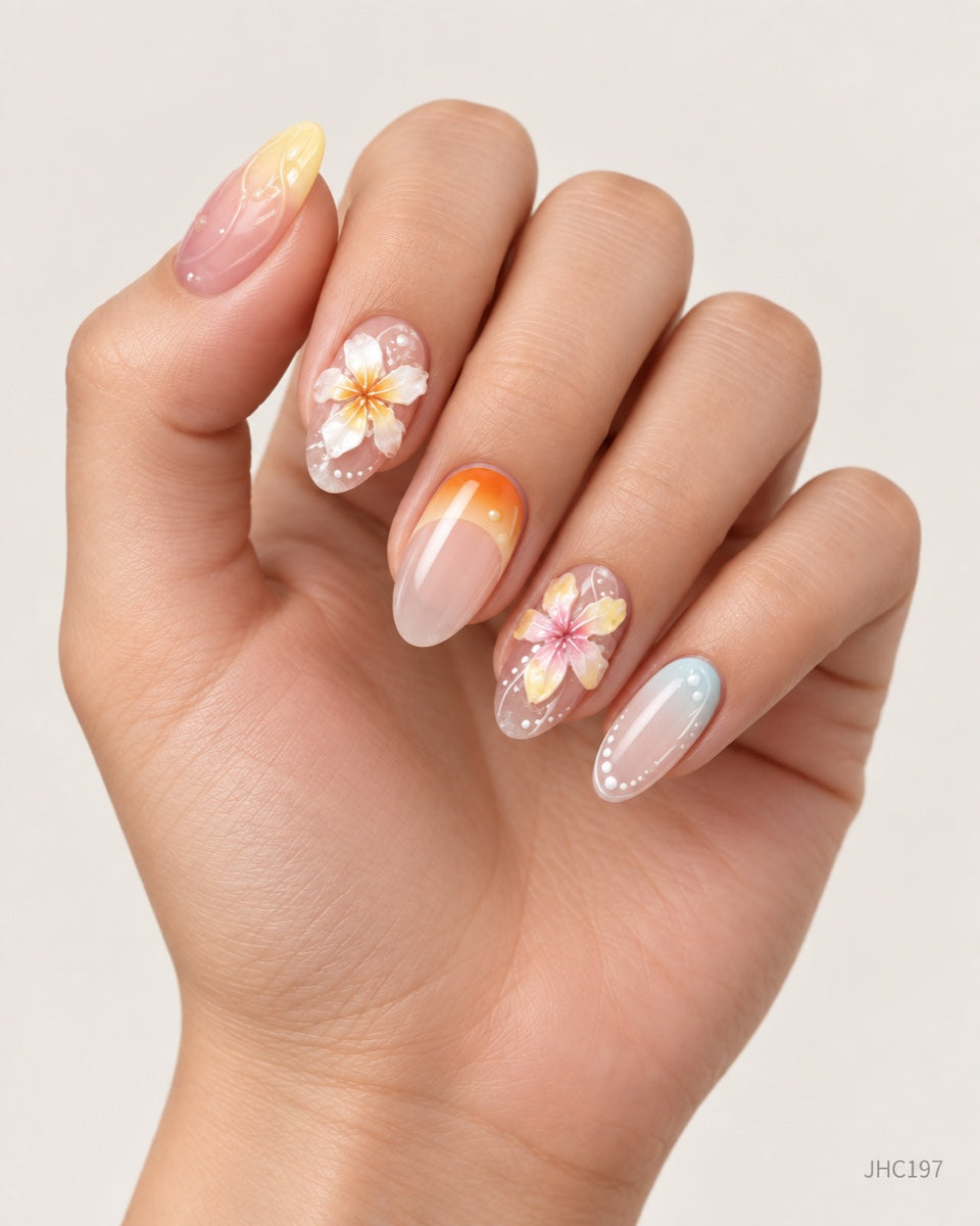 Pastellblommor – Mellan mandel – JHC197