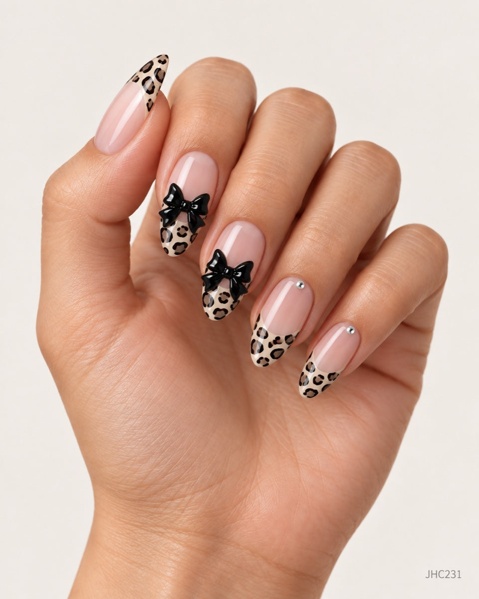 Leopard & svarta rosetter – Lång coffin – JHC231